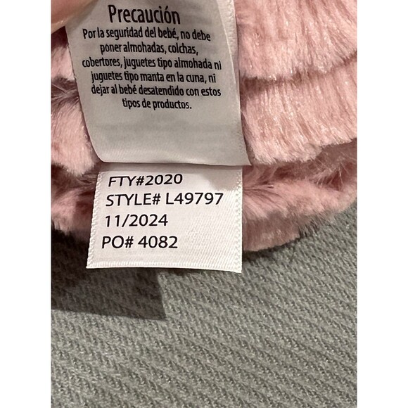 Little Me Dusty Mauve Pink Bunny Plush Floppy Ears Whimsical Toy Ribbed Texture - Picture 7 of 8